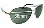 Sunglass Fix Replacement Lenses for Von Zipper Bunker - 66mm Wide 