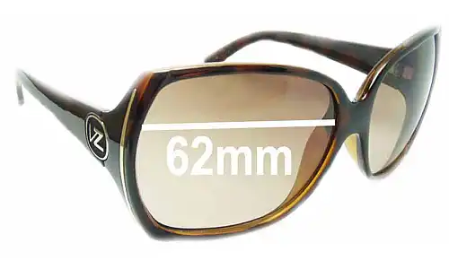 Sunglass Fix Replacement Lenses for Von Zipper Trudie - 62mm Wide 