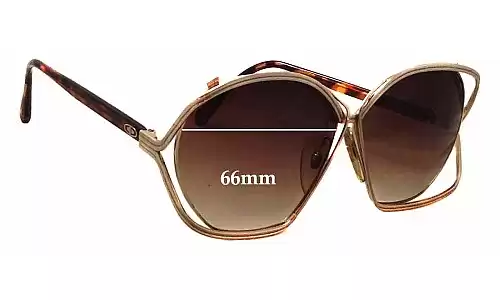Sunglass Fix Replacement Lenses for Christian Dior 2499 - 66mm Wide 