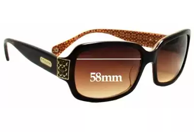 Coach S814 Amelia Replacement Lenses 58mm wide 