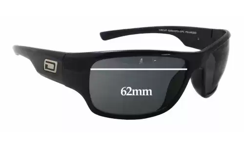 Sunglass Fix Replacement Lenses for Dirty Dog Circuit - 62mm Wide Sunglass Fix Replacement Lenses for Dirty Dog Circuit - 62mm Wide