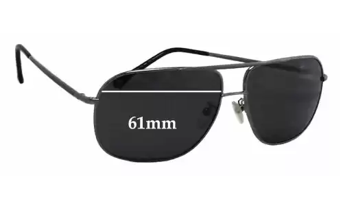 Sunglass Fix Lentes de Repuesto para Ermenegildo Zegna SZ 3241 - 61mm Wide 