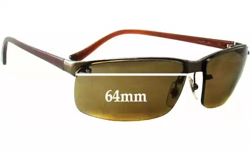 Sunglass Fix Replacement Lenses for Unbranded Semi Rimless - 64mm Wide 