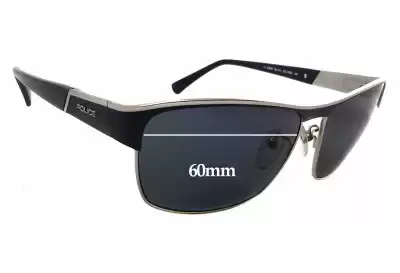 Police S8643 Replacement Lenses 60mm wide 