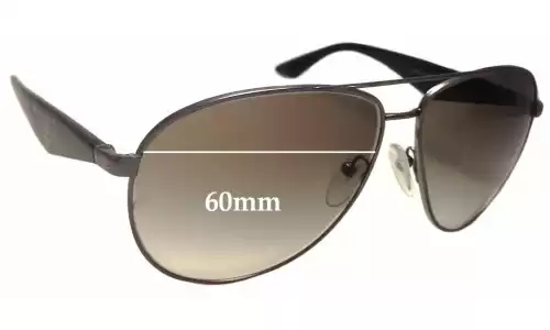 Sunglass Fix Replacement Lenses for Prada SPR53Q & PR53QS - 60mm Wide 