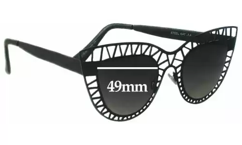 Sunglass Fix Replacement Lenses for Quay Steel Cat - 49mm Wide Sunglass Fix Replacement Lenses for Quay Steel Cat - 49mm Wide