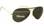 Sunglass Fix Lentes de Repuesto para Ray-Ban RB3025-J-M Aviator - 58mm Wide 