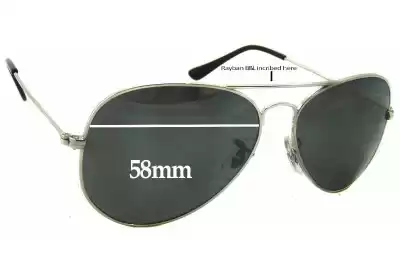 Ray-Ban B&L RB1103 Replacement Lenses 58mm wide 