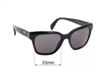 Prada SPR11S Ersatzgläser 53mm wide 