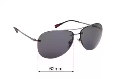 Prada SPS50R Replacement Lenses 62mm wide 
