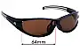 Sunglass Fix Verres de Remplacement pour Adidas A266 Evil Eye - 64mm Wide 