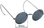 Sunglass Fix Replacement Lenses for Agstum Small Round - 47mm Wide 