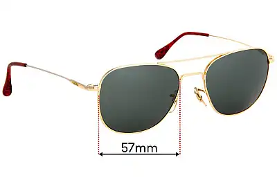 American Optical Original Pilot Replacement Lenses 57mm wide 