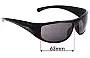 Sunglass Fix Replacement Lenses for Arnette Glimpse AN4126 - 63mm Wide 