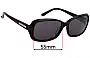 Sunglass Fix Replacement Lenses for Bill Bass Nina 25409 - 55mm Wide 