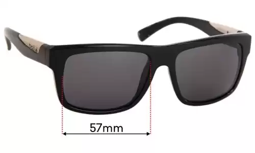 Sunglass Fix Ersatzgläser für Bolle Clint - 57mm Wide 