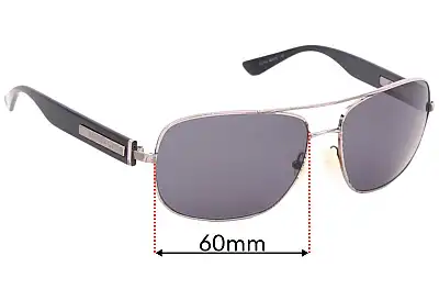 Bvlgari 5017 Replacement Lenses 60mm wide 