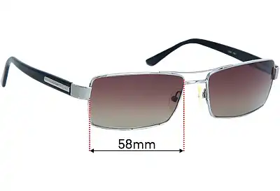 Bvlgari 544 Replacement Lenses 58mm wide 