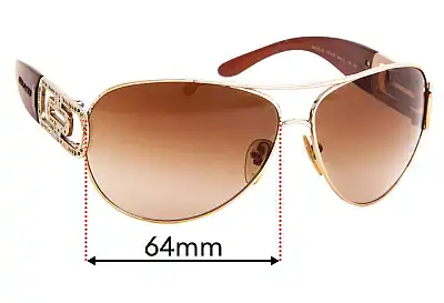 Bvlgari 6012-B Replacement Lenses 64mm wide 