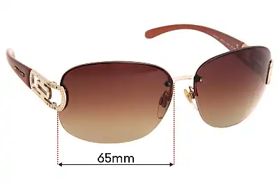 Bvlgari 6022-B Replacement Lenses 65mm wide 