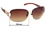 Sunglass Fix Verres de Remplacement pour Bvlgari 6022-B - 65mm Wide 