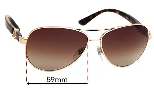 Sunglass Fix Replacement Lenses for Bvlgari 6080-B - 59mm Wide Sunglass Fix Replacement Lenses for Bvlgari 6080-B - 59mm Wide