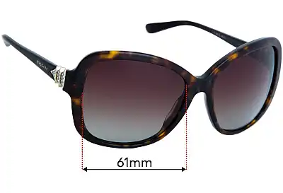 Bvlgari 8135-B Replacement Lenses 61mm wide 