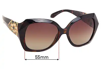 Bvlgari 8182-B Replacement Lenses 55mm wide 