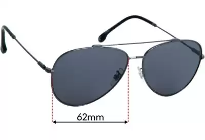 Carrera 183/F/S Replacement Lenses 62mm wide 