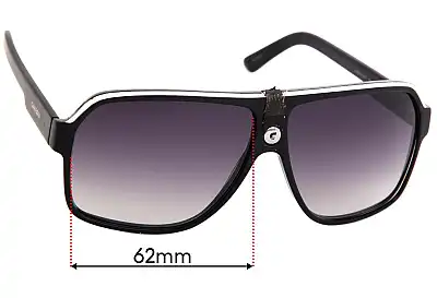 Carrera 33/S Ersatzgläser 62mm wide 