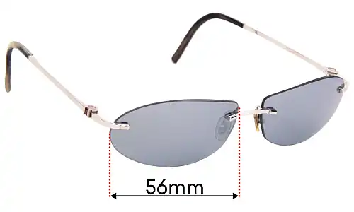 Sunglass Fix Replacement Lenses for Cartier 3968278 - 56mm Wide Sunglass Fix Replacement Lenses for Cartier 3968278 - 56mm Wide