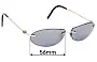 Sunglass Fix Replacement Lenses for Cartier 3968278 - 56mm Wide 