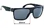 Sunglass Fix Replacement Lenses for Carve Onyx - 64mm Wide 