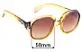 Sunglass Fix Ersatzgläser für Christian Dior 1207 - 50mm Wide 