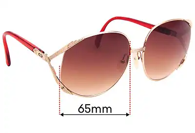 Christian Dior 2250 Replacement Lenses 65mm wide 
