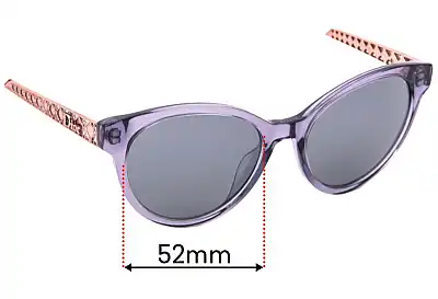 Christian Dior Diorama7 Replacement Lenses 52mm wide 