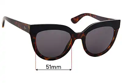 Christian Dior Soft 1 Replacement Lenses 51mm wide 