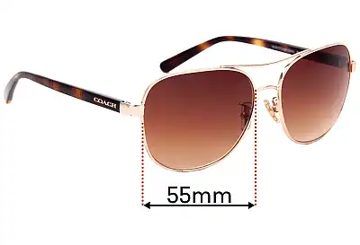 Coach HC7075 Replacement Lenses 55mm wide 