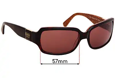 Coach HC8024 Delphine Replacement Lenses 57mm wide 