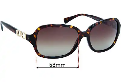 Coach HC8146 Replacement Lenses 58mm wide 