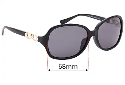 Coach HC8146F Replacement Lenses 58mm wide 