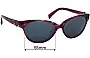 Sunglass Fix Replacement Lenses for Cole Haan C642 - 55mm Wide 