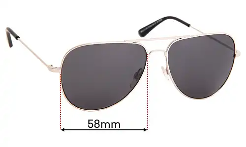 Sunglass Fix Replacement Lenses for Country Road CR Sun Rx 33 - 58mm Wide Sunglass Fix Replacement Lenses for Country Road CR Sun Rx 33 - 58mm Wide