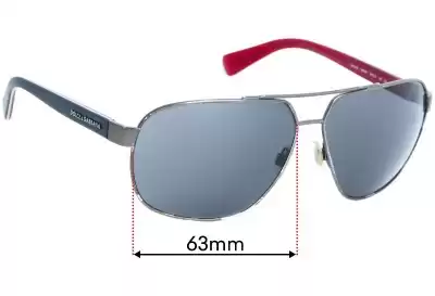 Dolce & Gabbana DG2140 Replacement Lenses 63mm wide 