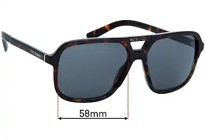 Dolce & Gabbana DG4354 Lentes de Repuesto 58mm wide 
