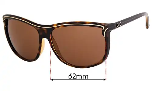 Sunglass Fix Verres de Remplacement pour Dolce & Gabbana DG8059 - 62mm Wide 