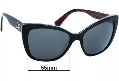 Dolce & Gabbana DG4216 Replacement Lenses 55mm wide 