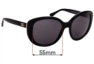 Dolce & Gabbana DG4248 Lentes de Repuesto 55mm wide 