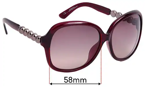 Sunglass Fix Replacement Lenses for Emporio Armani EA9548/K/S - 58mm Wide 