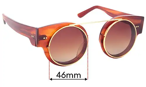 Sunglass Fix Replacement Lenses for Empresa Rybbon - 46mm Wide 